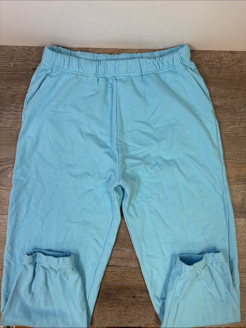 Year of Ours YOS x FFF Sky Blue Oversized Cotton Jogger Sweatpants M/L Lounge - Picture 4 of 13